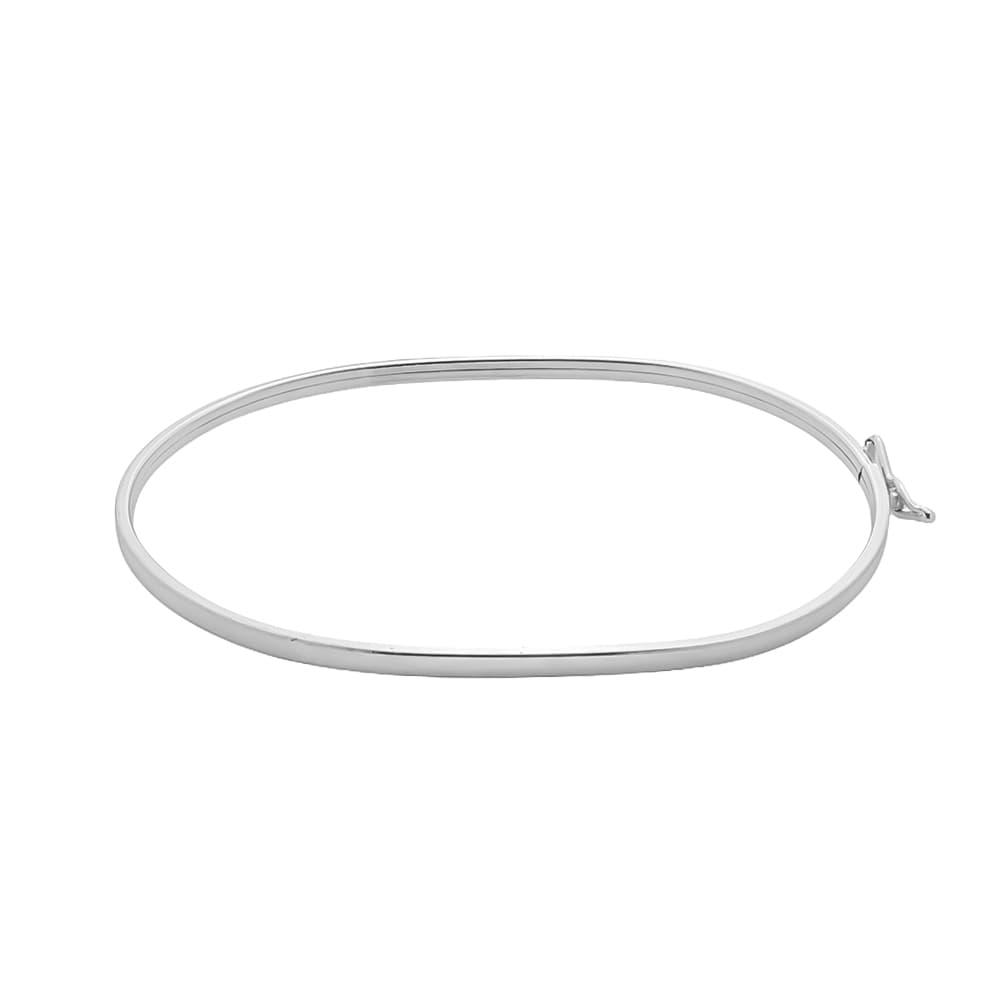 Pulseira Bracelete Oval em Prata 925 - Prata 925 para revenda | Hub Joias