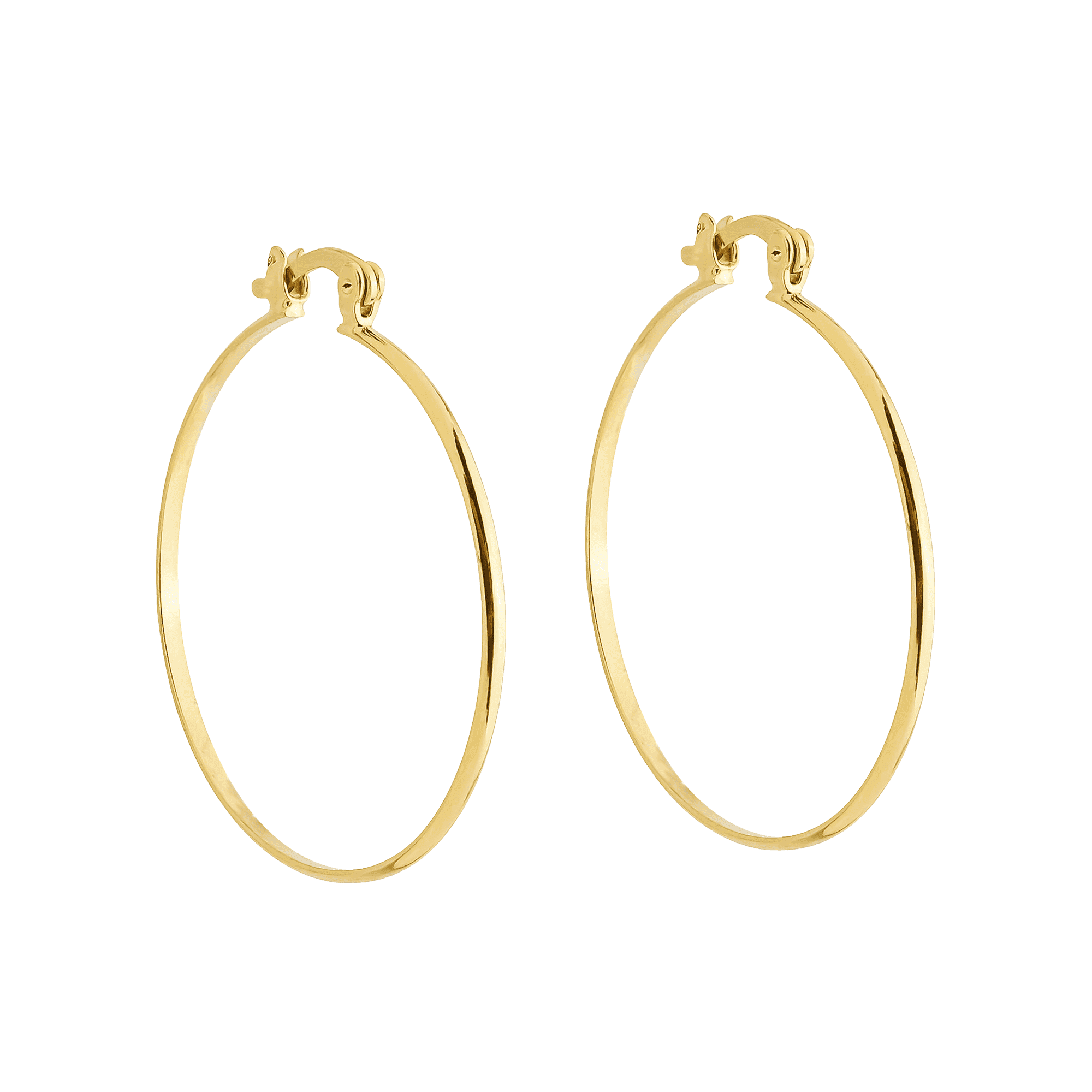 Brinco Dourado de Argola Médio - Banho de Ouro 24k para revenda | Hub Joias