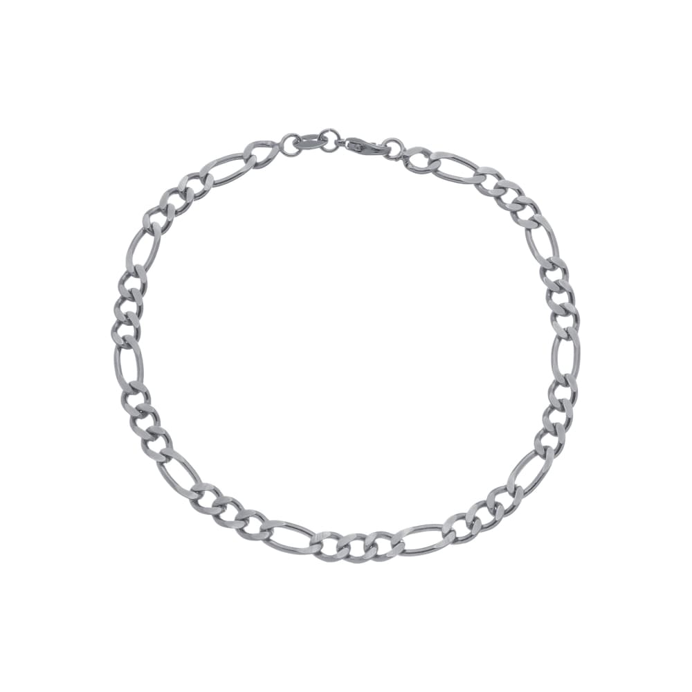 Pulseira Prateada Masculina Elo 3 por 1 - 5mm - Banho de Ródio para revenda | Hub Joias