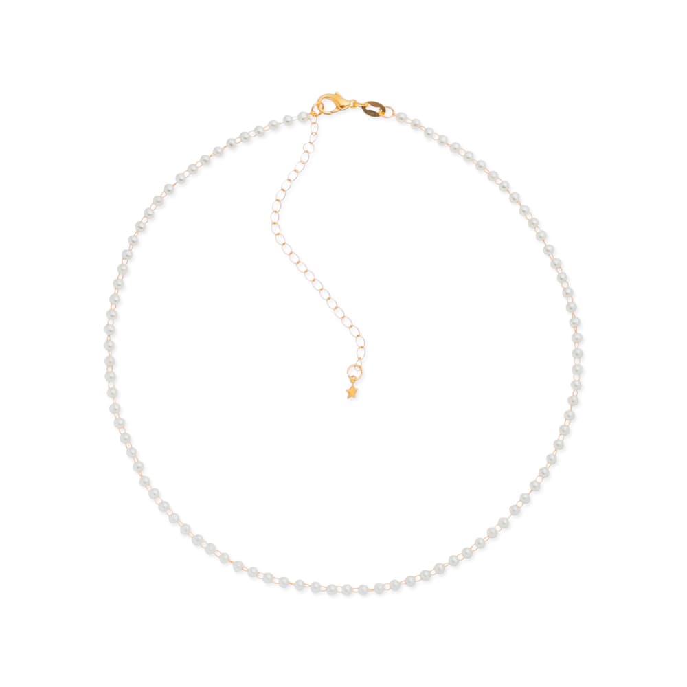 Colar Dourado Chocker de Pérolas - Banho de Ouro 24k para revenda | Hub Joias