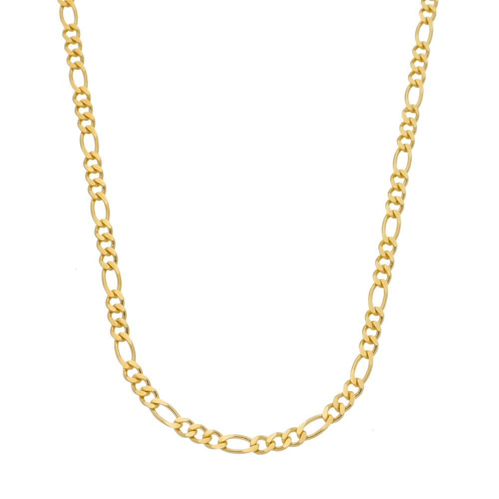 Corrente Dourada Masculina Elo 3 por 1 - 4mm - Banho de Ouro 24k para revenda | Hub Joias