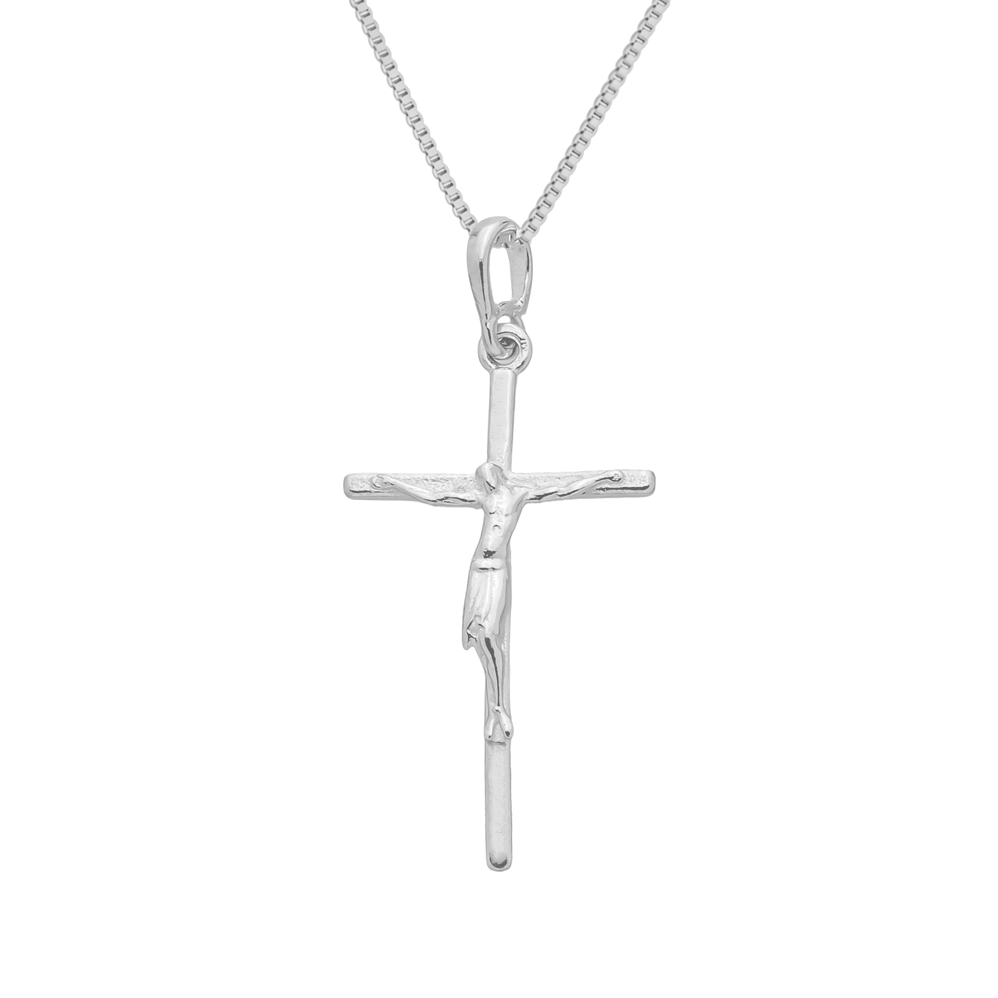 Colar Masculino 70cm Crucifixo em Prata 925 - Prata 925 para revenda | Hub Joias