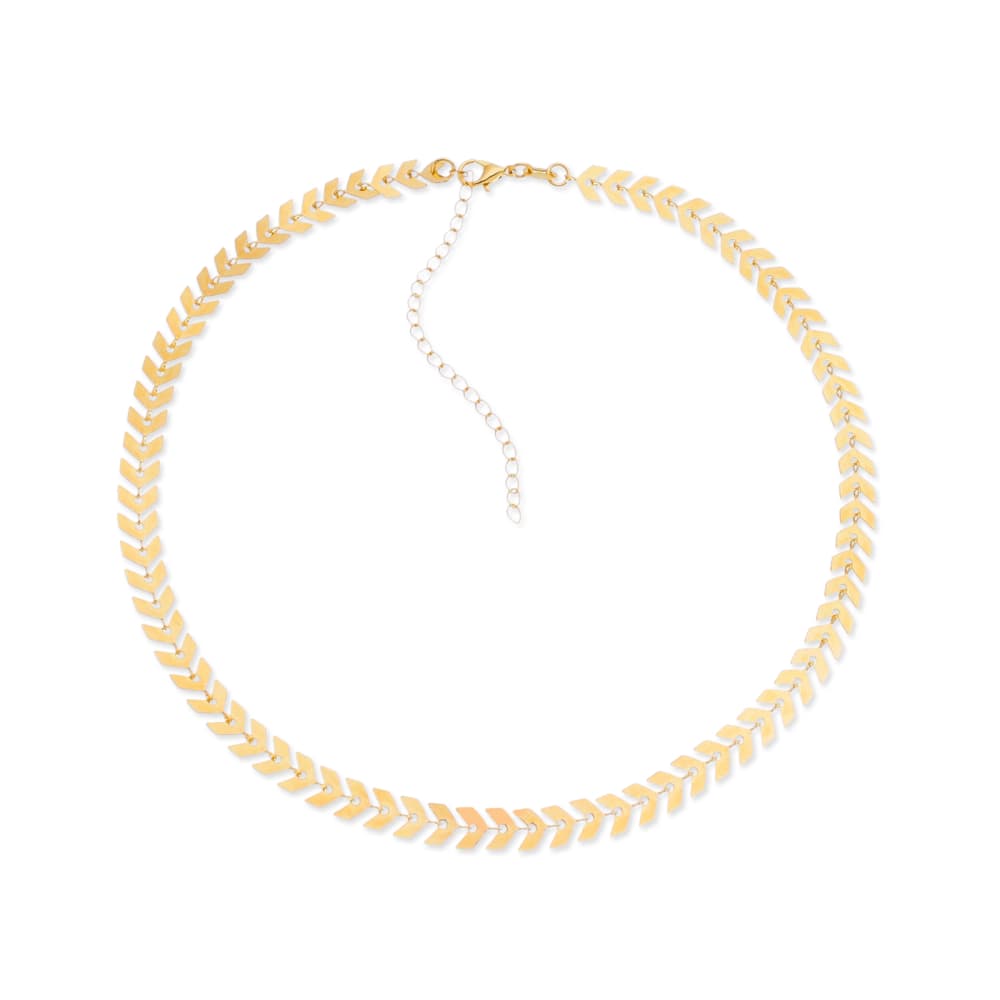 Colar Dourado Chocker de Seta - Banho de Ouro 24k para revenda | Hub Joias