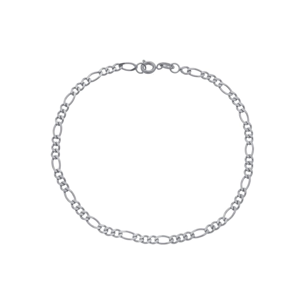 Pulseira Prateada Masculina Elo 3 por 1 - 4mm - Banho de Ródio para revenda | Hub Joias