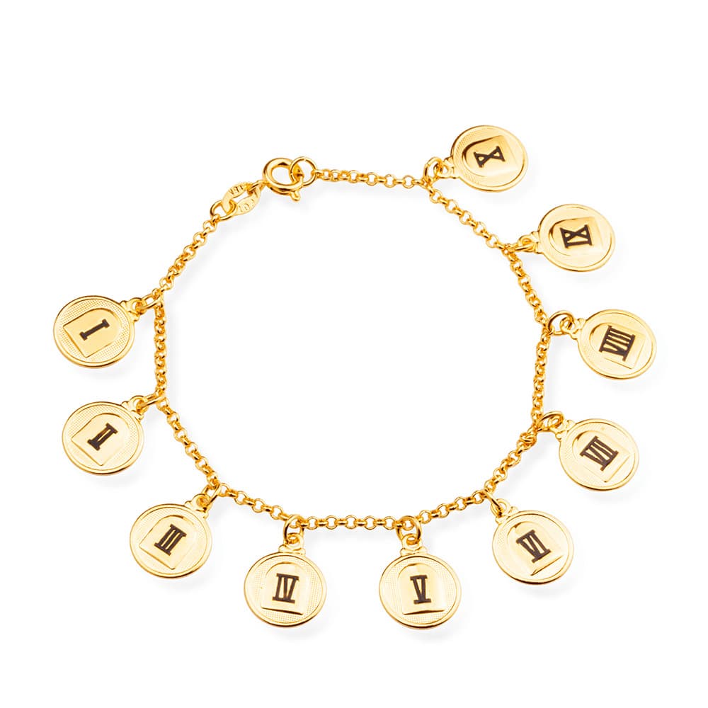 Pulseira Dourada 10 Dez Mandamentos - Banho de Ouro 24k para revenda | Hub Joias