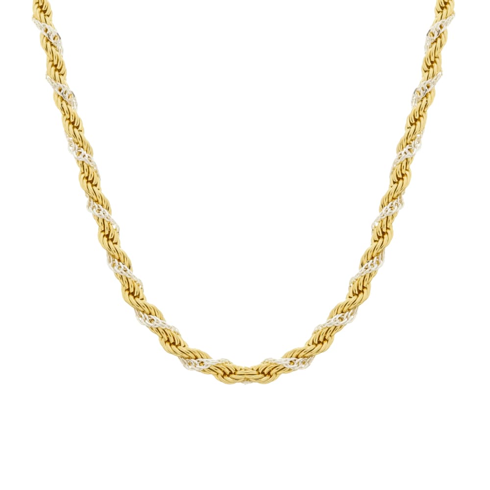 Colar Baiano Dourado e Prateado - Banho de Ouro 24k para revenda | Hub Joias